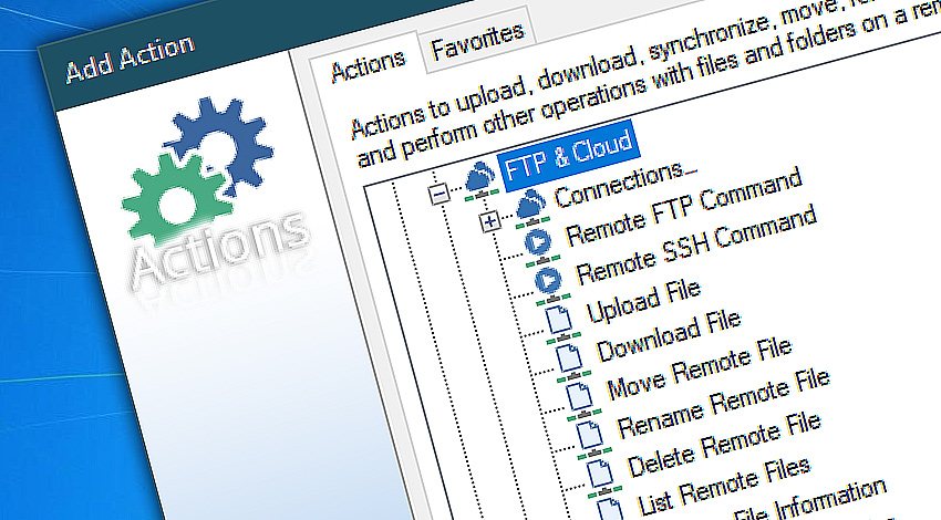 Free FTP & Cloud Actions to work with remote files and servers