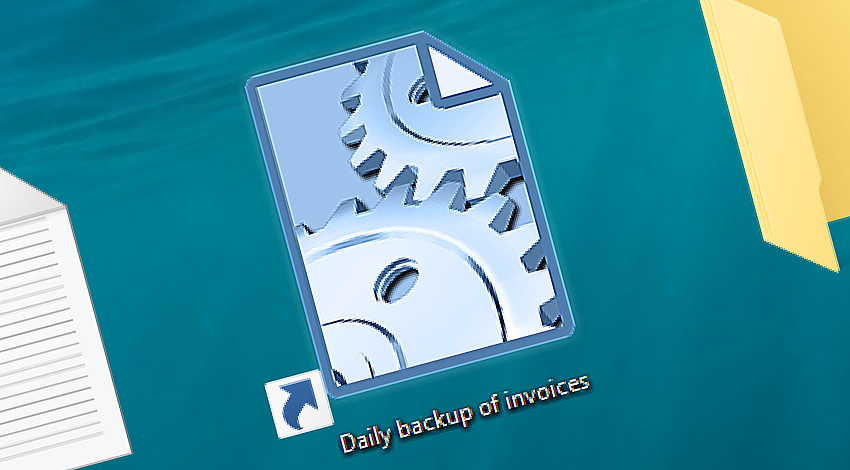 Desktop shortcut to launch an automated Task