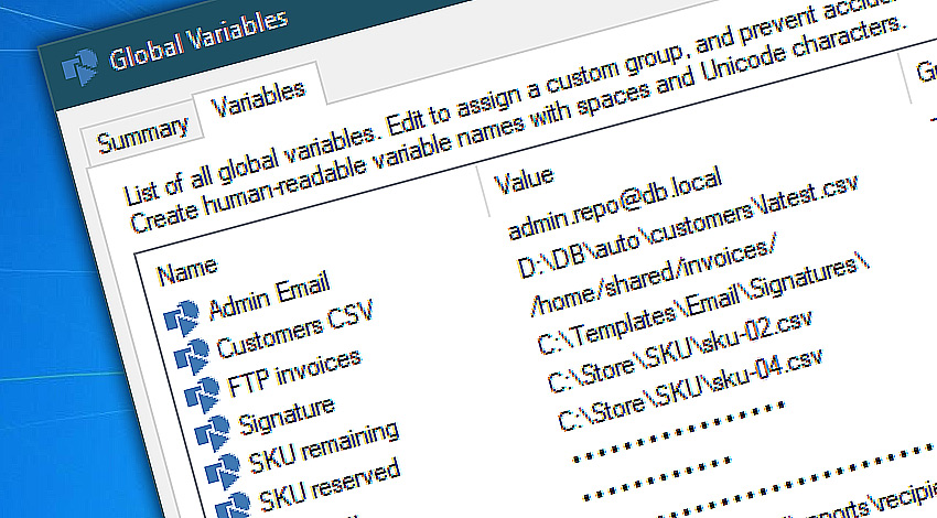 Unlimited global variables